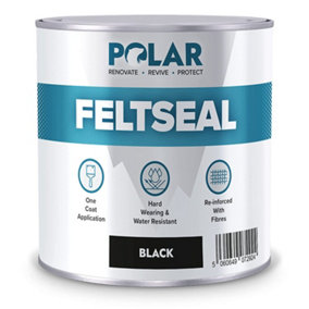 Polar Felt Seal Paint Black 2.5L Instant Waterproof Roof Sealant