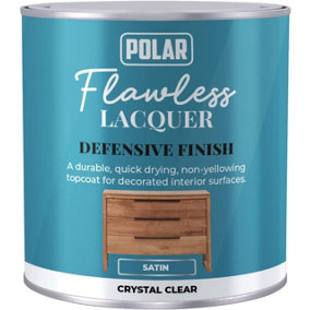 Polar Flawless Lacquer Clear Satin Paint. 1 Litre