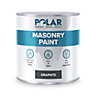 Polar Masonry Emulsion Paint, 500ml, Graphite Grey Finish for Interior & Exterior