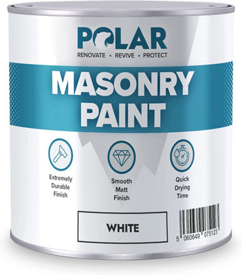 Polar Masonry Paint White 500ml Matt Finish