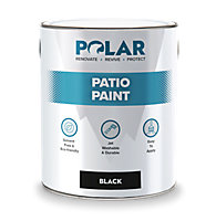 Polar Patio Floor Paint Black - 5 Litre, Ideal For Stone & Concrete Floors