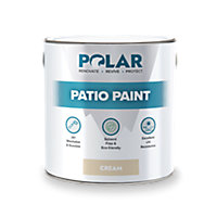 Polar Patio Floor Paint Cream - 2.5 Litre, Ideal For Stone & Concrete Floors