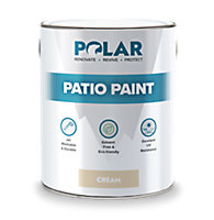 Polar Patio Floor Paint Cream - 5 Litre, Ideal For Stone & Concrete Floors