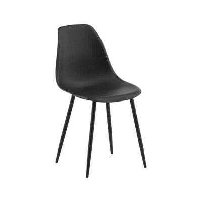 Polar Plastic Dining Chair 2 - pack , Black