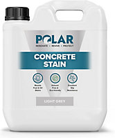 Polar Premium Concrete Stain - Light Grey - 5 Litre - Ideal For Stone & Concrete