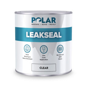 Polar Premium Leak Seal Clear Paint - 250ml - Instant Waterproof Roof Sealant - Ideal for Leaks, Cracks & Roof Repair
