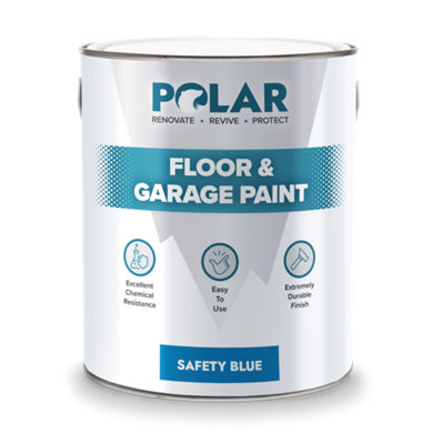 Curated visual reference: Visual Reference: Polar Safety Blue Garage Floor Paint 5 Litres Hard Wearing