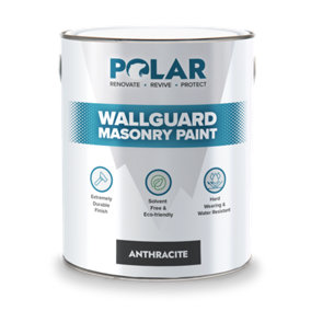 Polar WallGuard Masonry Paint - Anthracite - 5 Litre - Exterior Coatings