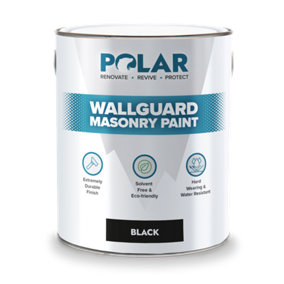 Polar WallGuard Masonry Paint - Black - 5 Litre - Exterior Coatings