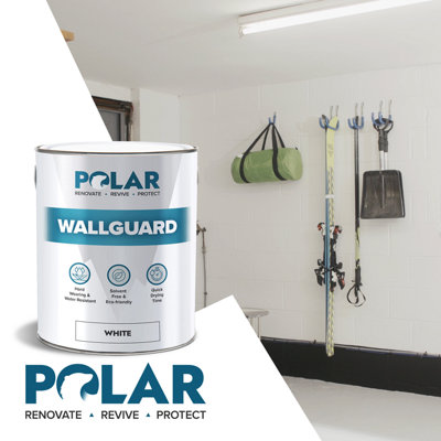 Polar Wallguard Masonry Paint - White - 5 Litre - Exterior Coatings