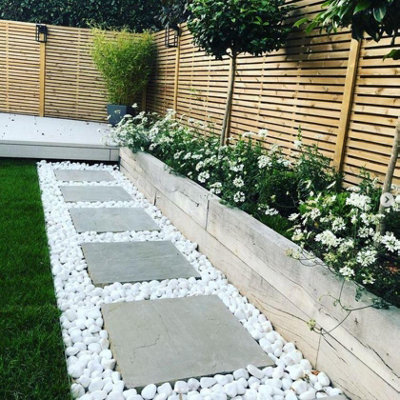 Polar White Spanish Marble Cobbles 40-80mm - Bulk Bag 800kg - 3