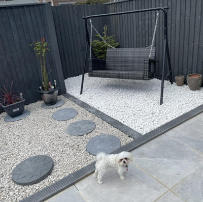 Polar White Spanish Marble Pebbles 20-50mm - Decorative Garden ...
