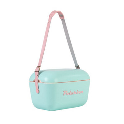 Polarbox 12L Retro Coolbox - Cyan Baby Rose Pop