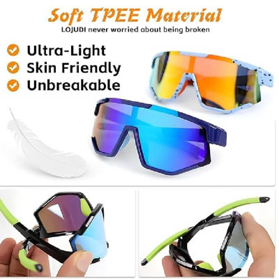 HermieROCKBROS Kids Polarized Sunglasses UV400 Protection For Youth...