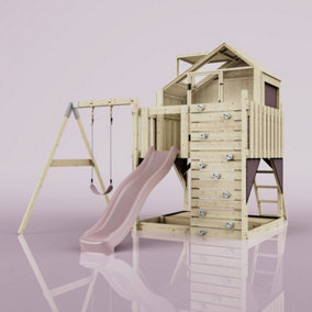 PolarPlay Kids Climbing Tower & Playhouse with Swing and Slide - Swing Brenna Rose