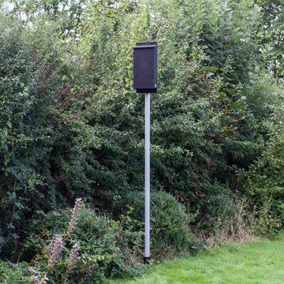 Pole Mounted Roost Maternity Single Box with 5m pole - Plywood/Ceramic - L13 x W26 x H49 cm