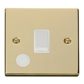 Polished Brass 1 Gang 20A DP Switch With Flex - White Trim - SE Home