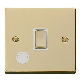 Polished Brass 1 Gang 20A Ingot DP Switch With Flex - White Trim - SE Home