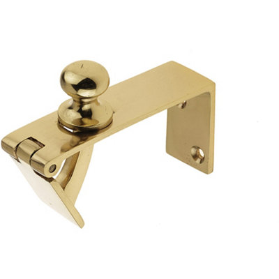 Polished Brass Counter Flap Catch 80x38mm for Secure Closure - Lift Up ...