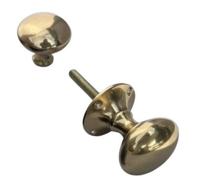 Polished Brass Victorian Mushroom Rim Door Knobs 50mm Price Comparisons | Compare The Build