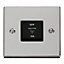 Polished Chrome 10A 3 Pole Fan Isolation Switch - Black Trim - SE Home