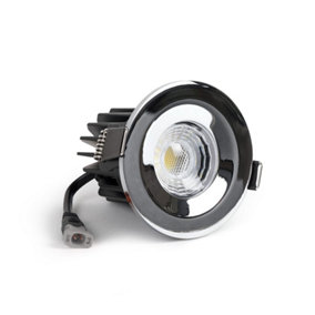 Polished Chrome 10W LED Downlight - Warm & Cool White - Dimmable IP65 - SE Home