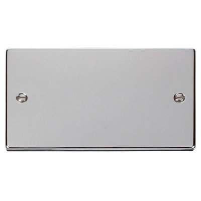 Polished Chrome 2 Gang Blank Plate - SE Home