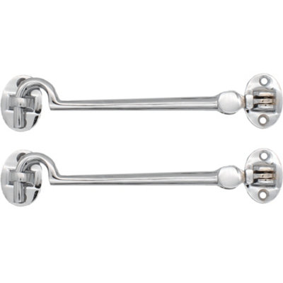 Polished Chrome Cabin Hook And Eye 100mm