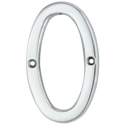 Polished Chrome Door Number 0 75mm Height 4mm Depth House Numeral Plaque Price Comparisons | Compare The Build
