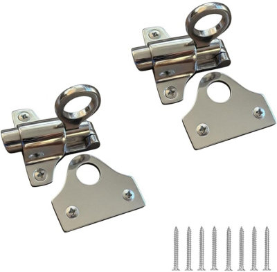 Polished Chrome Fanlight Window Catch 60mm Spring Loaded Pull Ring ...