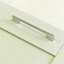 Polished Chrome Kitchen Cabinet Slim Square Handle 128mm Bathroom Bedroom Cupboard Door Drawer Pull Silver Grey