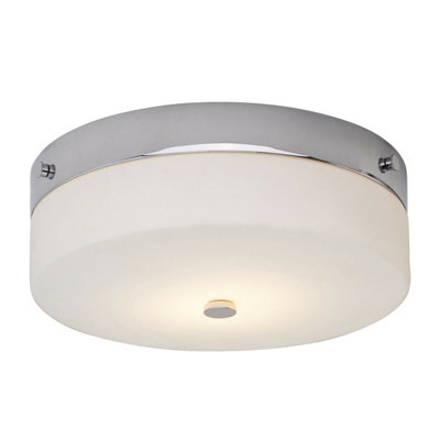 Polished Chrome LED Flush Light for Low Ceilings - GX53 9W Bulb