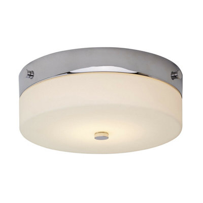 Polished Chrome LED Flush Light for Low Ceilings - GX53 9W Bulb