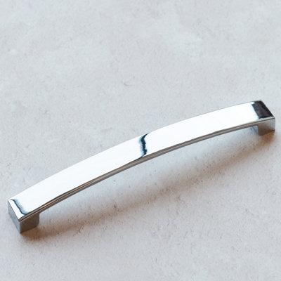 Polished Chrome Square Bridge Kitchen Cabinet Handle 160mm Cupboard Drawer Door Wardrobe Furniture Replacement Upcycle