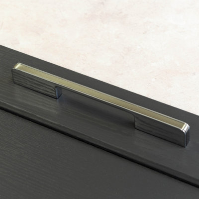 Polished Chrome Stainless Steel Kitchen Cabinet D Handle 160mm 192mm and 224mm Hole Centres