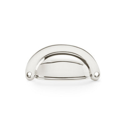 Polished Nickel Kitchen Cabinet Cup Handle 70mm Hole Centres