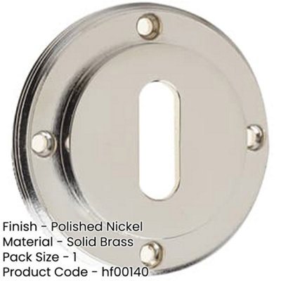 Polished Nickel Standard Keyway Escutcheons for Enhanced Security ...