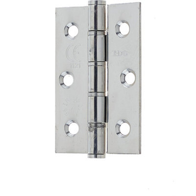 Polished Stainless Steel Grade 7 Washered Hinge 76x50mm - Durable and Stylish - Door Hinges
