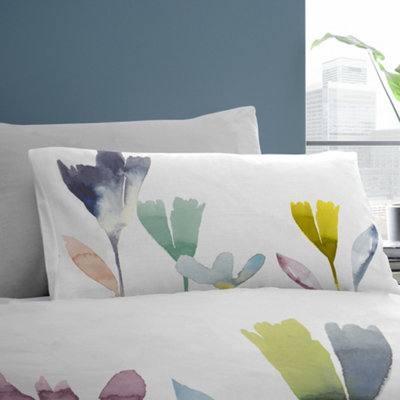 Pollensa 100% Cotton Abstract Floral Duvet Cover Set