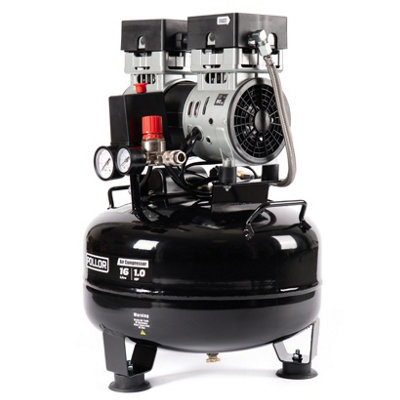 POLLOR 16L Vertical Silent Air Compressor Oil Free 5.2 CFM 8 BAR 115Psi ...