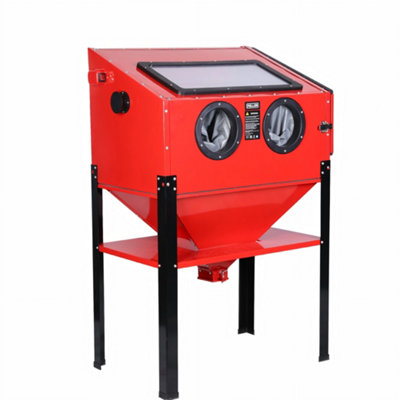 POLLOR 220L INDUSTRIAL SANDBLASTING CABINET WITH LED LIGHT ABRASIVE ...