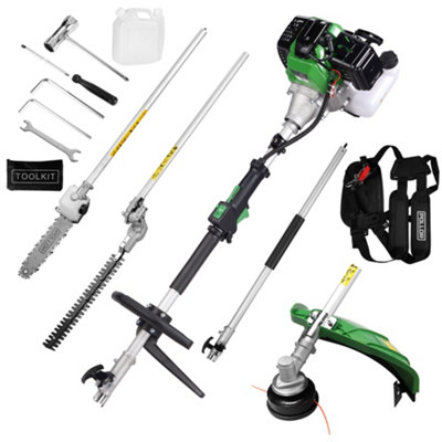 POLLOR 52CC 5-in-1 Petrol Grass Strimmer Multi Tool Brush Cutter ...