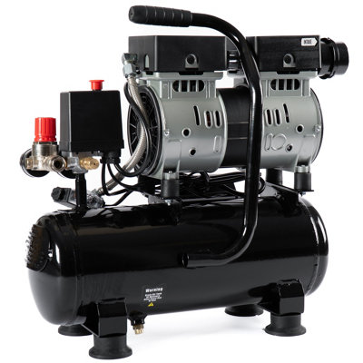 POLLOR 9L Silent Air Compressor Low Noise 4.0 CFM Oil Free 9 Litre 115psi