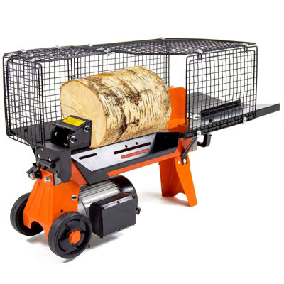 POLLOR Compact Horizontal Log Splitter 1500W 4 Ton Force 370mm Max Log ...