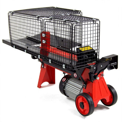 POLLOR Horizontal Log Splitter Compact 1500W 4 Ton Force Max 370mm Log ...