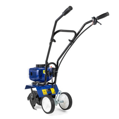 POLLOR Petrol Rotavator Garden Tiller 52cc Mini Soil Cultivator ...