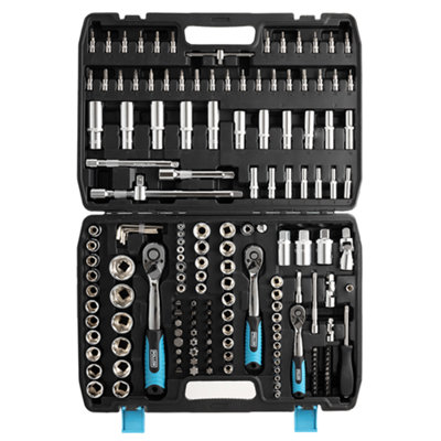 POLLOR Professional 172 Pcs Ratchet Socket Set Large 1/2