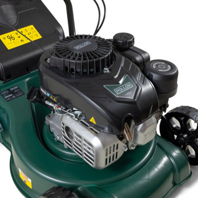 POLLOR Self-Propelled Petrol Lawn Mower 132cc 40cm Cut 4-Stroke Engine ...