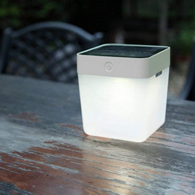 POLLY - CGC White Table Cube Solar Portable Outdoor Light