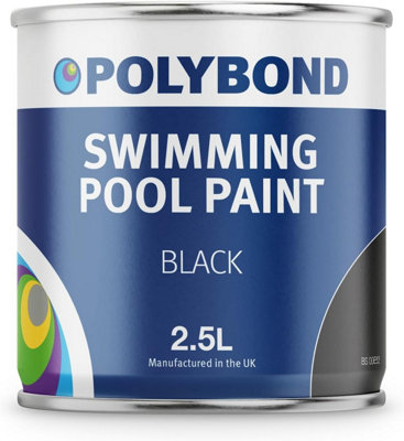 Polybond Swimming Pool Paint - Durable, Fast Drying Pool Black 2.5 Litre